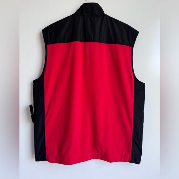 Greg Norman for Tasso Ella Men’s Golf fleece Vest Large Red Black Size Large NWT - Picture 5 of 10